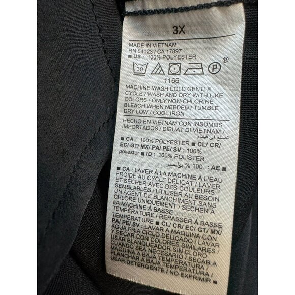 Old Navy Womens Slip Skirt Plus Size 3X Black Flowy Side Slit Lightweight - Picture 3 of 11